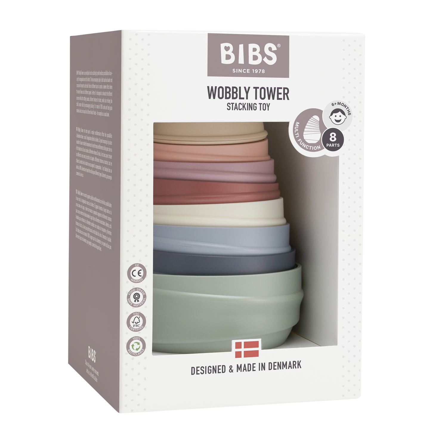 Wobbly Tower Pastel Rainbow
