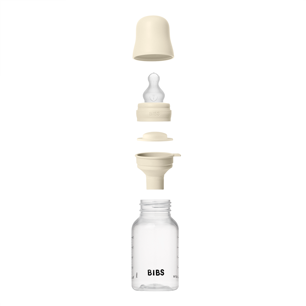 Baby Bottle Complete Set 150ml Silicone - Ivory
