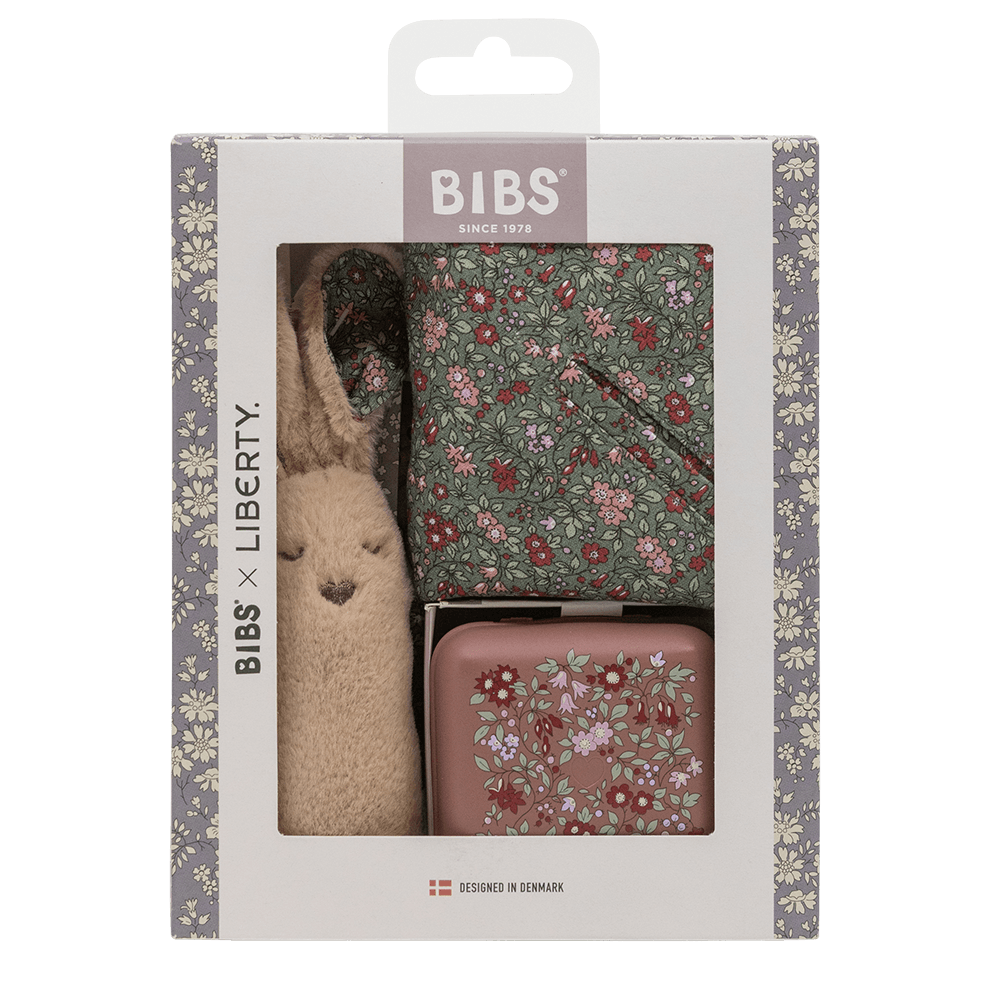 BIBS X LIBERTY Xmas Baby Bundle Chamomile Lawn - Woodchuck - BIBS