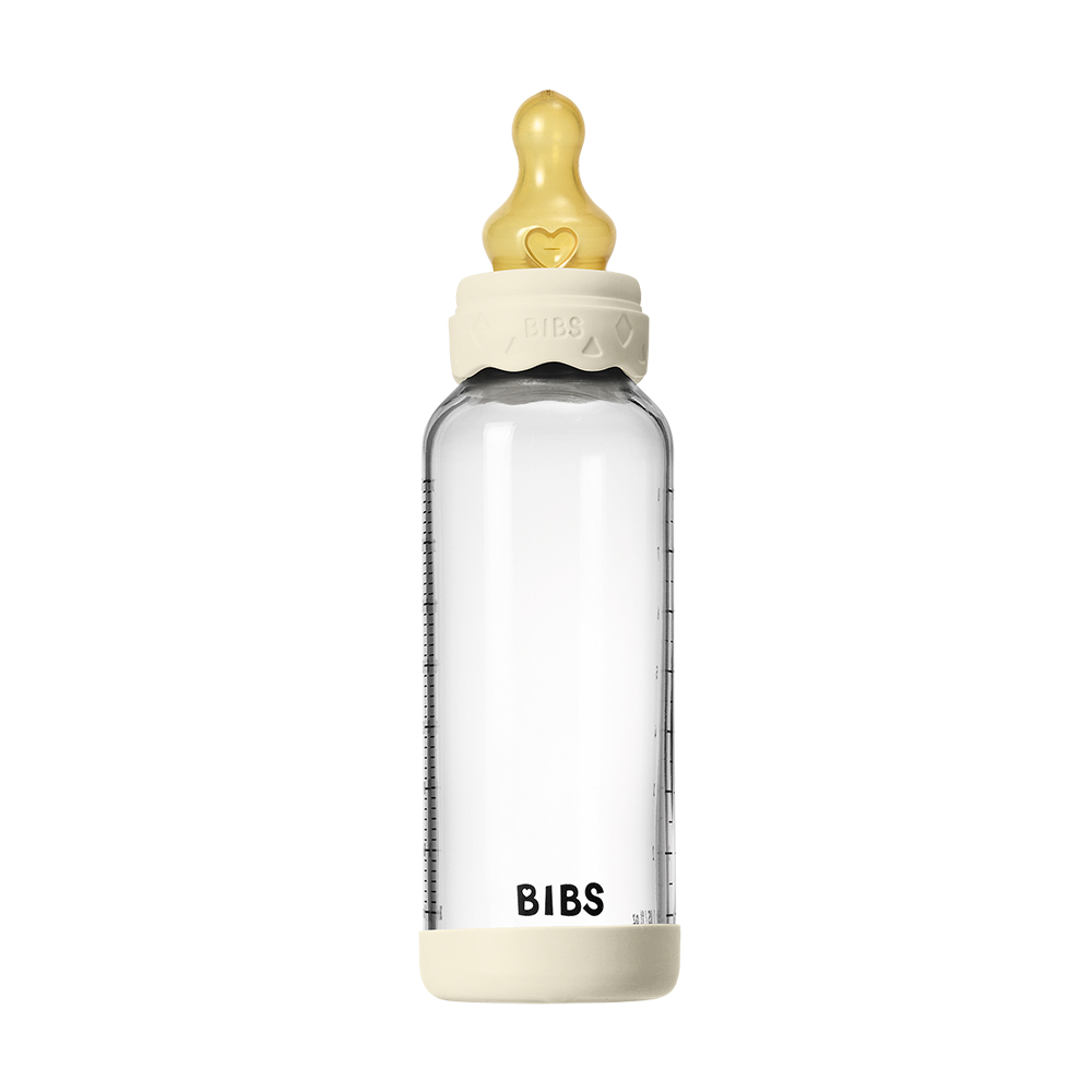 Baby Glass Bottle Boheme Set 240ml Latex - Ivory