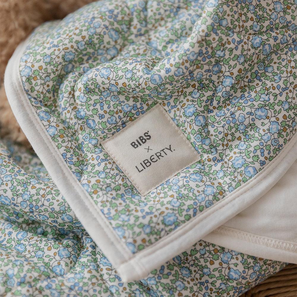 BIBS x LIBERTY Quilted Blanket Chamomile Lawn - Violet Sky - BIBS