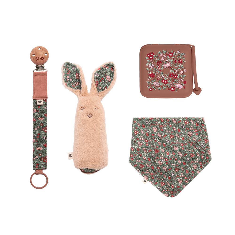 BIBS X LIBERTY Xmas Baby Bundle Chamomile Lawn - Woodchuck - BIBS