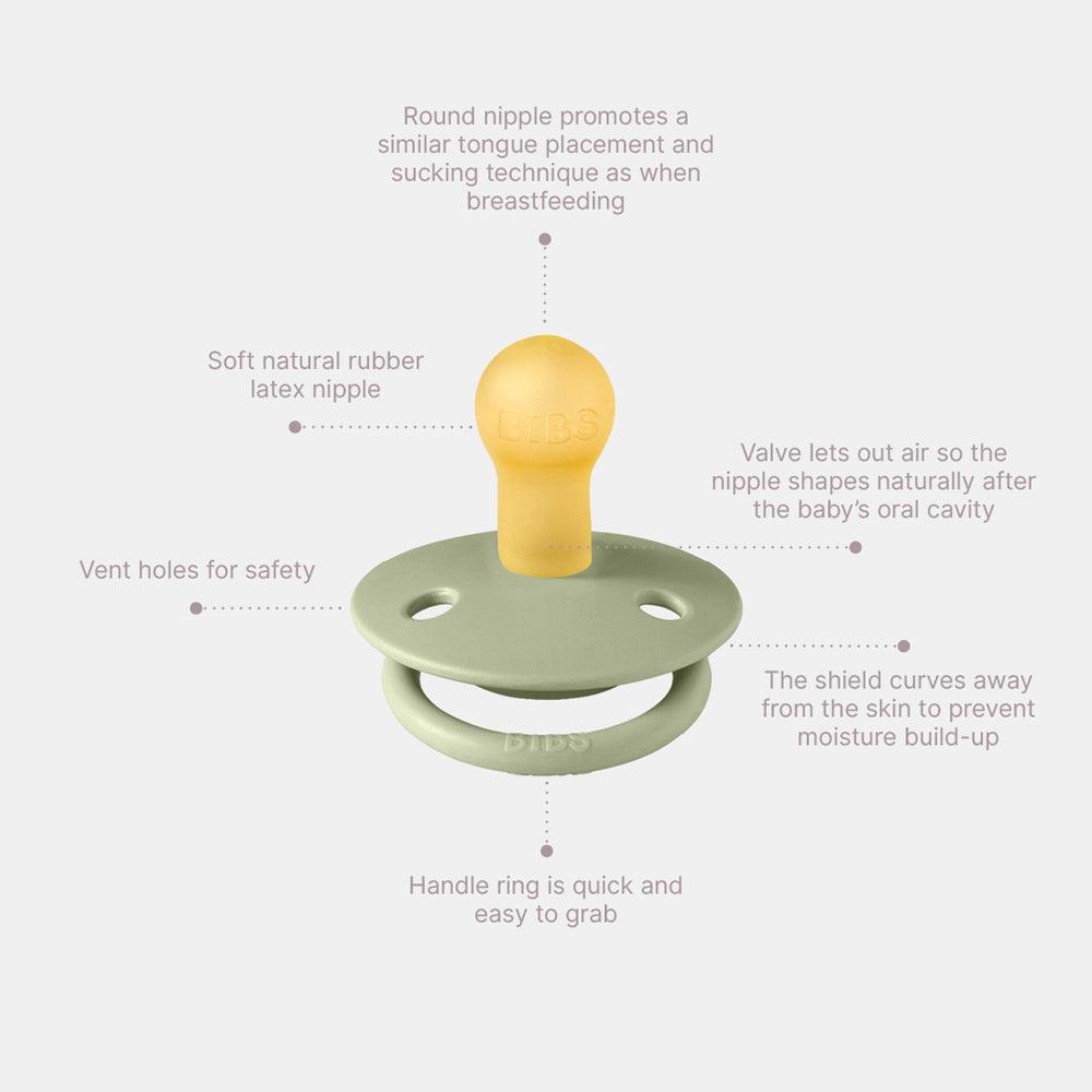 BIBS x LIBERTY De Lux 2 PACK Chamomile Lawn - Mauve Mix - BIBS