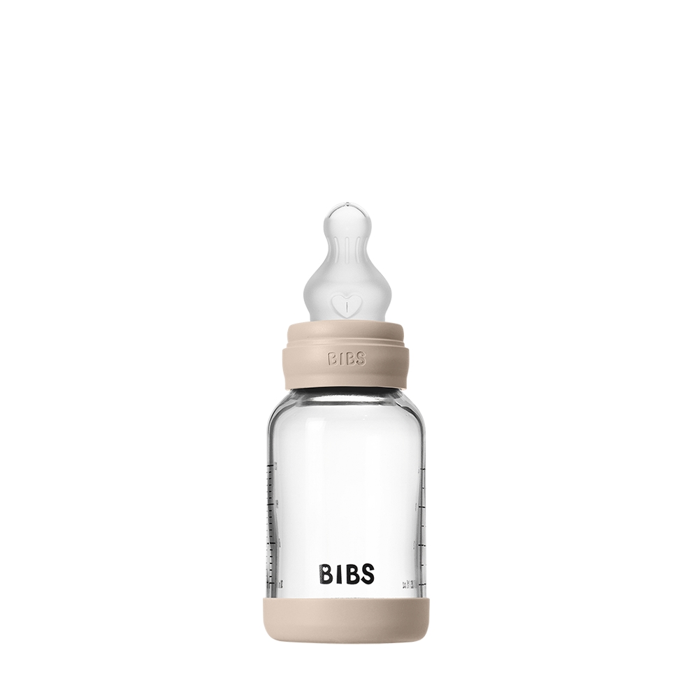Baby Glass Bottle Set 120ml Silicone - Blush