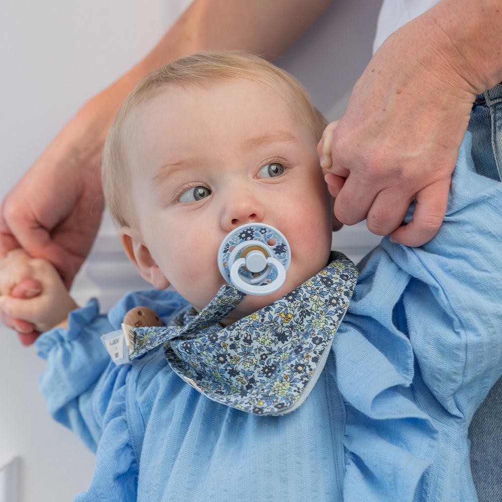 BIBS x LIBERTY Colour 2 Pack Chamomile Lawn - Baby Blue Mix - BIBS