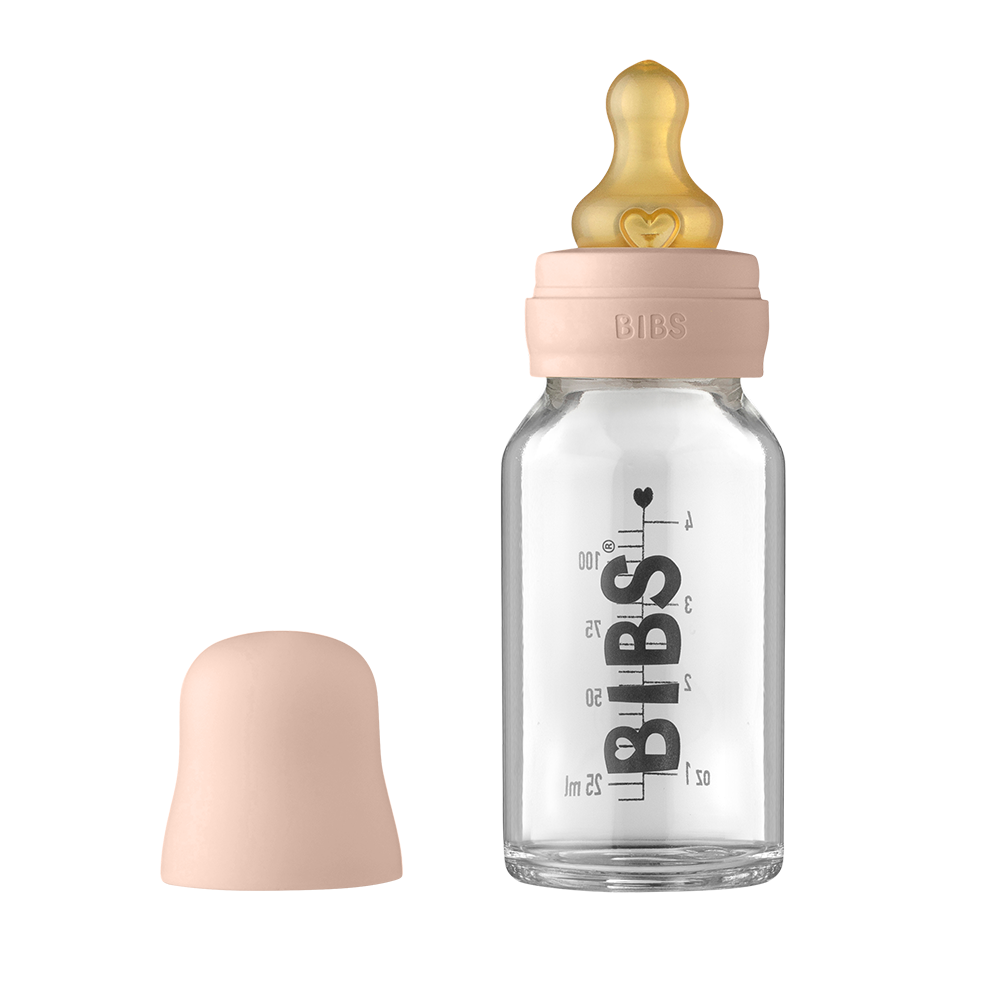 Baby Glass Bottle Complete Set 110ml Blush