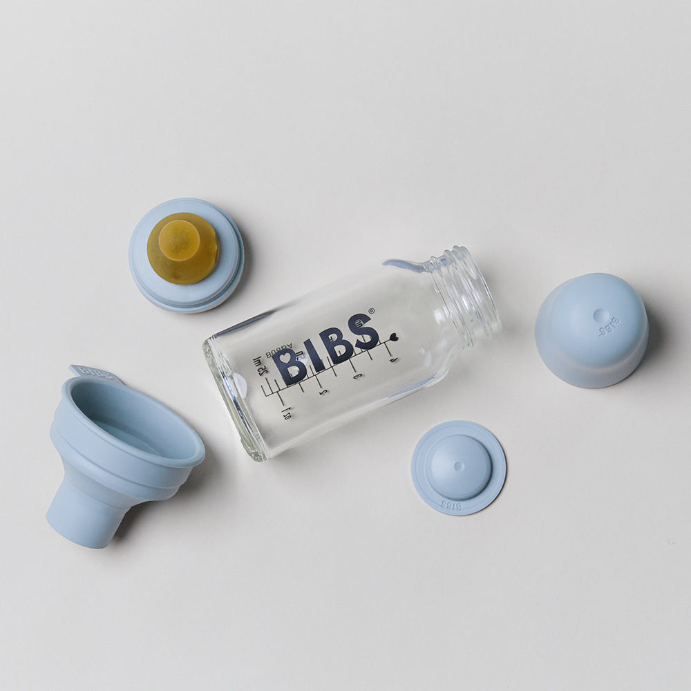 Baby Glass Bottle Complete Set 110ml Blush