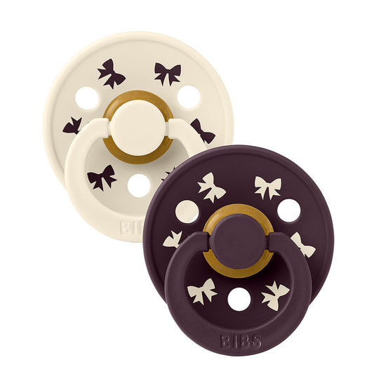 Colour Holiday Bow 2 Pack - Ivory/Plum