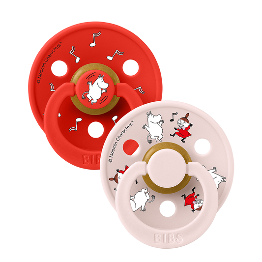 BIBS x Moomin Colour 2 pack Dancing - Candy Apple mix
