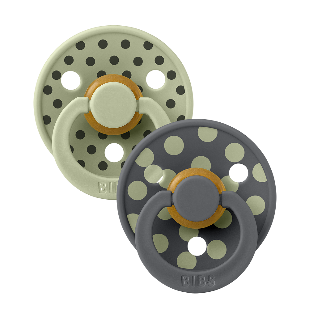 STUDIO Colour-fopspenen 2 pack Polka - Sage/Iron