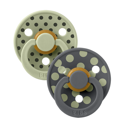 STUDIO Colour-fopspenen 2 pack Polka - Sage/Iron