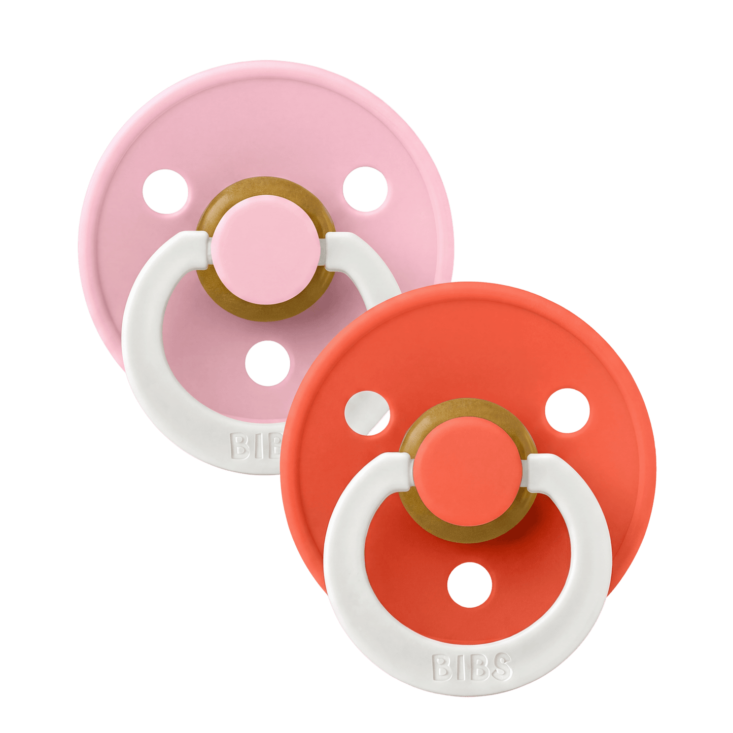 Smoczki Colour GLOW, 2 szt. - Baby Pink/Tango