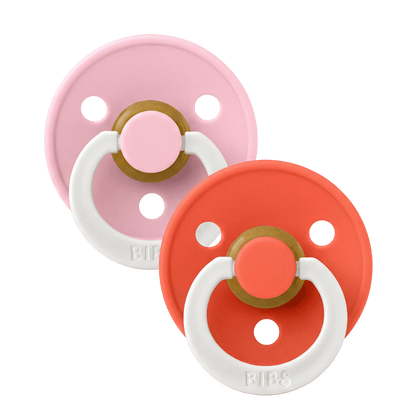 Smoczki Colour GLOW, 2 szt. - Baby Pink/Tango