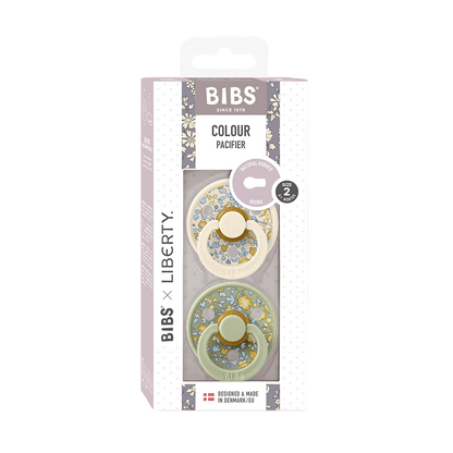 BIBS x LIBERTY Colour 2 Pack Eloise - Sage Mix - BIBS