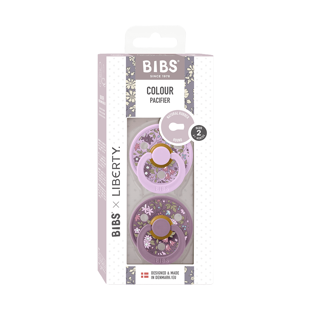 BIBS x LIBERTY Colour 2 Pack Chamomile Lawn - Violet Sky Mix - BIBS
