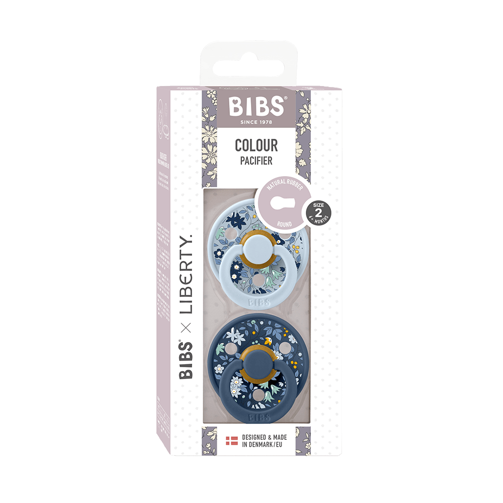 BIBS x LIBERTY Colour 2 Pack Chamomile Lawn - Baby Blue Mix - BIBS