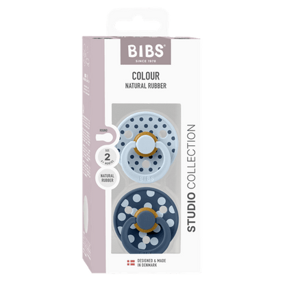 STUDIO Colour-fopspenen 2 pack Polka - Baby Blue/Steel Blue