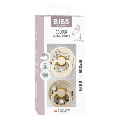 BIBS x Moomin Colour 2 pack Snorkmaiden - Ivory/Vanilla