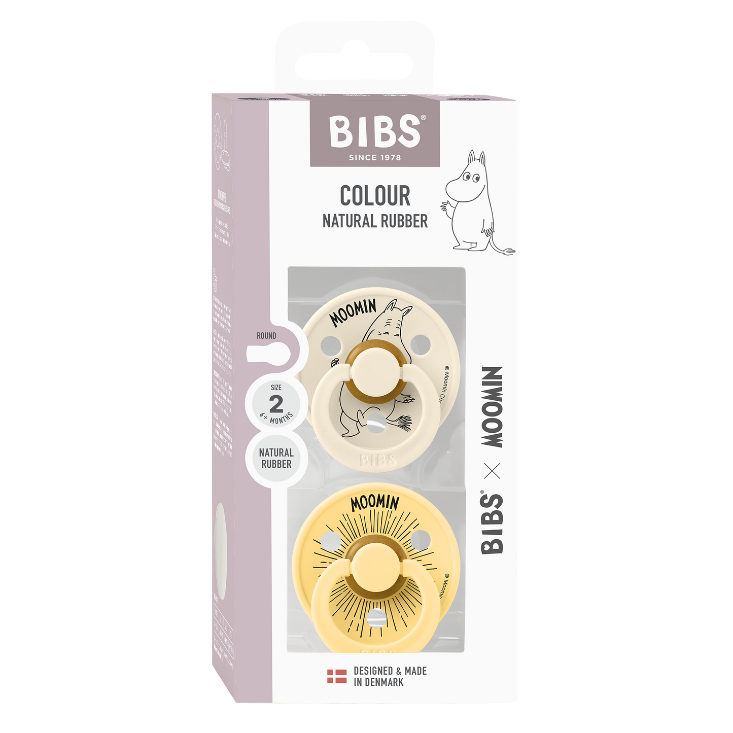 BIBS x Moomin Colour 2 pack Moomintroll- Ivory/Pale Butter