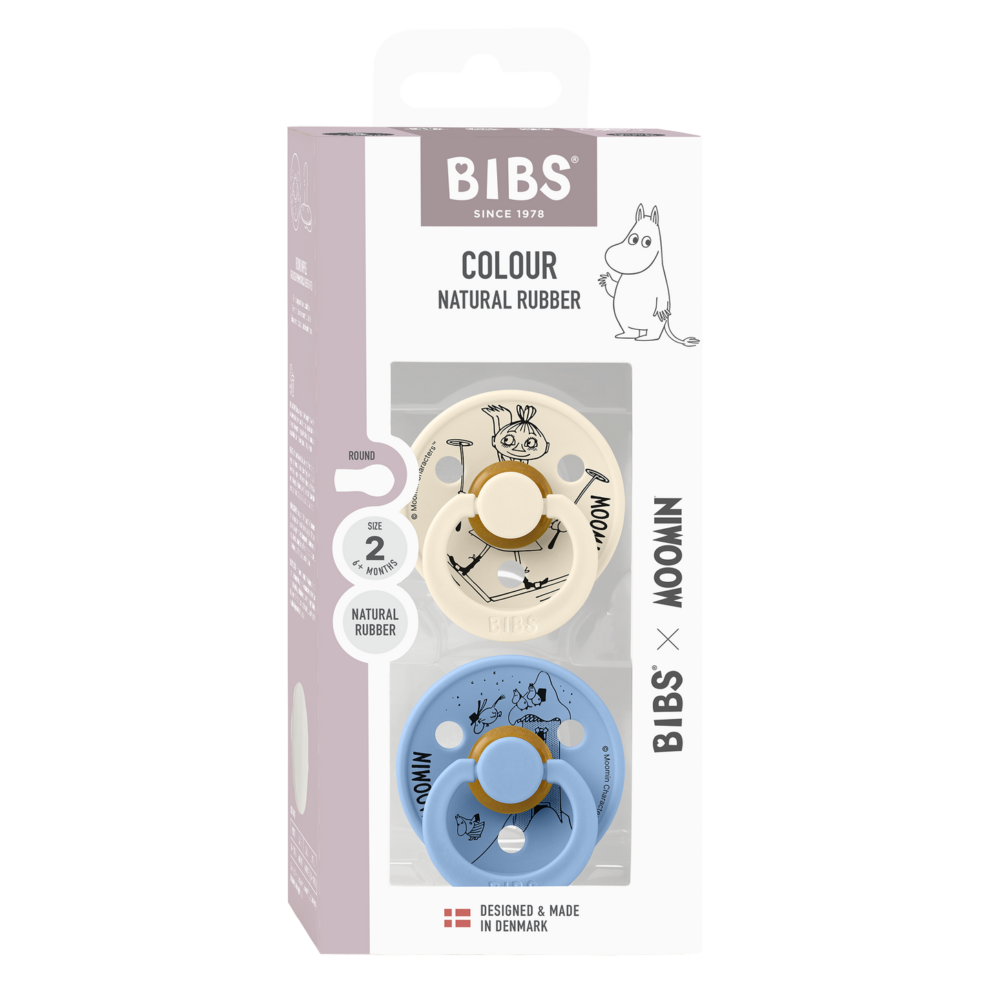 BIBS x Moomin Colour 2 pack Mymble - Ivory/Sky Blue
