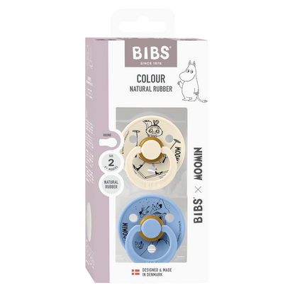 BIBS x Moomin Colour 2 pack Mymble - Ivory/Sky Blue