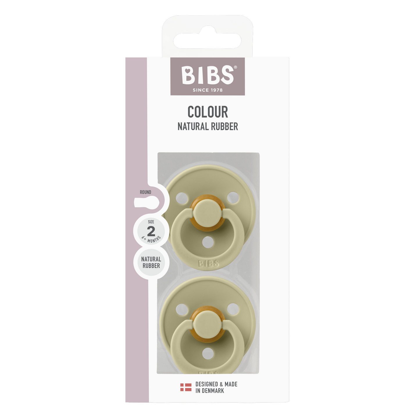 Sucettes colorées, lot de 2 - Rose layette/Tango