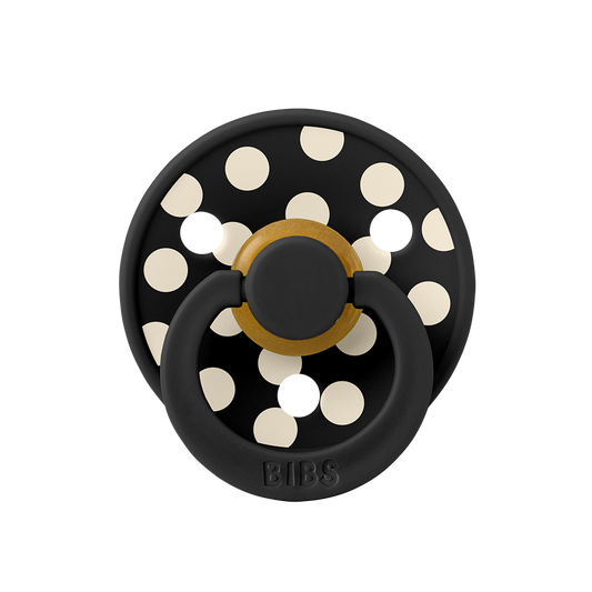 STUDIO Colour Big Polka Pacifier - Black/Ivory