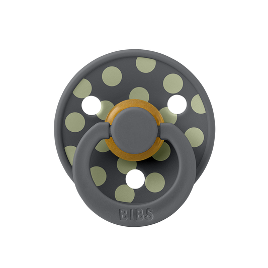 STUDIO Colour Big Polka Pacifier - Iron/Sage