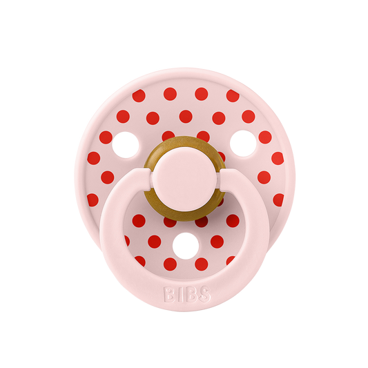 STUDIO Colour Small Polka Pacifier - Blossom/Candy Apple