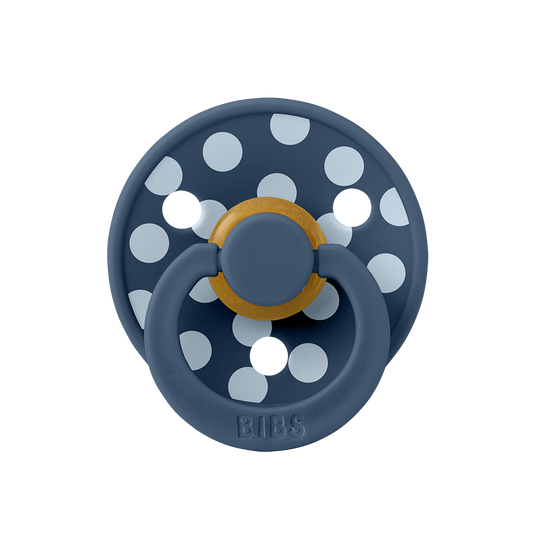 STUDIO Colour Big Polka Pacifier - Steel Blue/Baby Blue