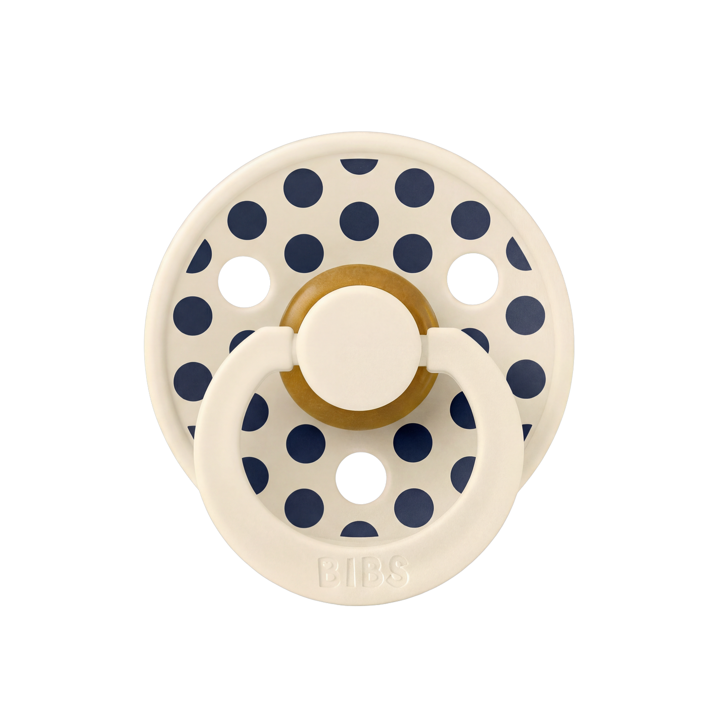 STUDIO Colour Pacifier Polka - Ivory/Deep Space - Bulk