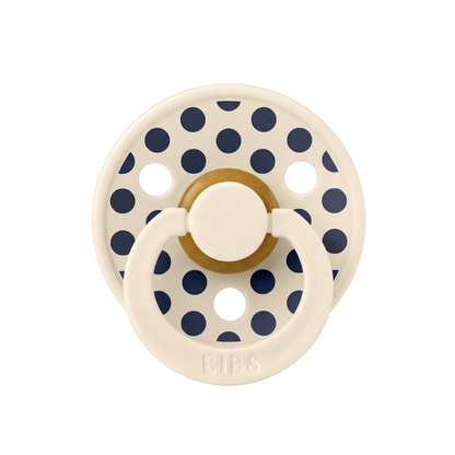 STUDIO Colour Pacifier Polka - Ivory/Deep Space - Bulk
