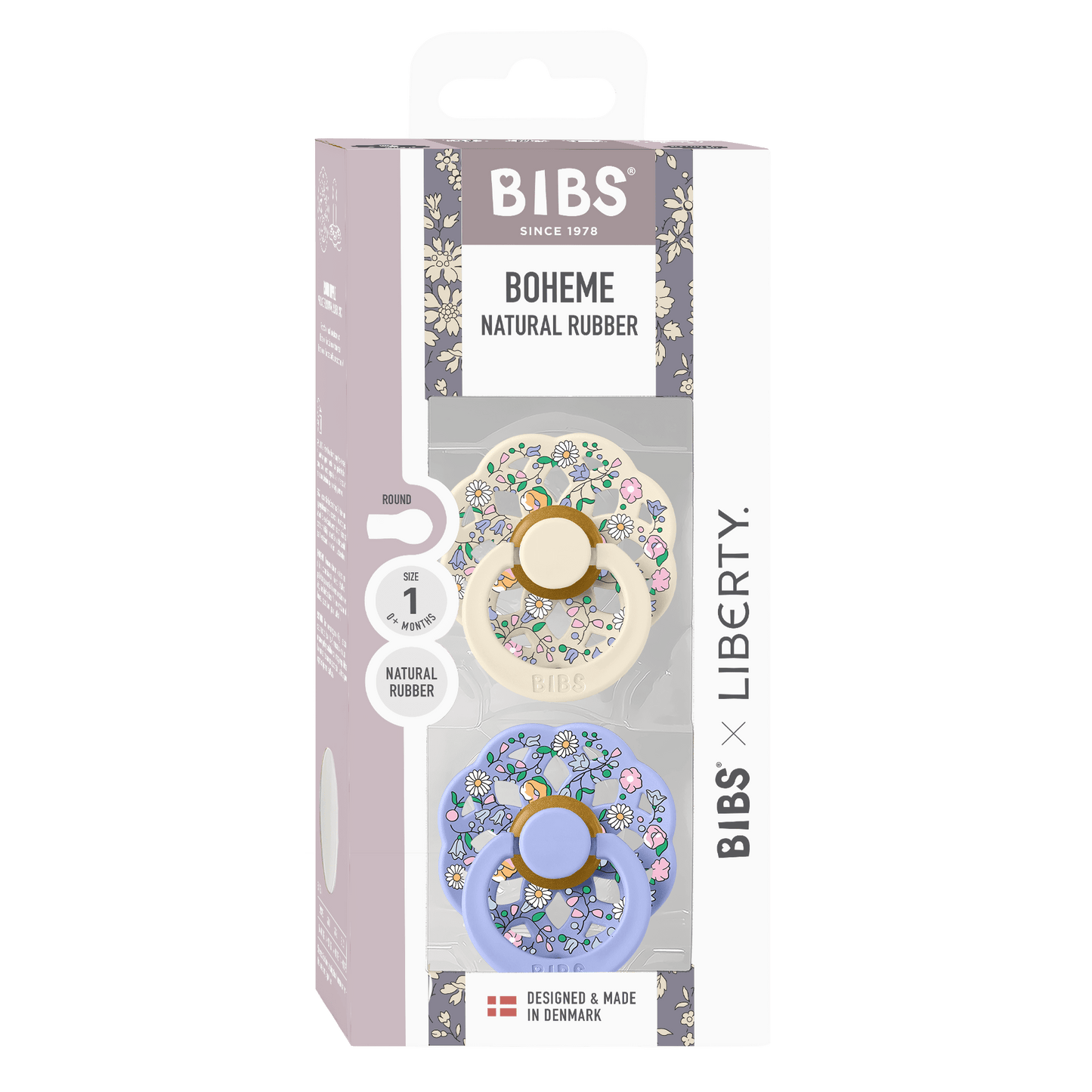 BIBS x LIBERTY Boheme 2 Pack Chloe Meadow - Ivory Mix