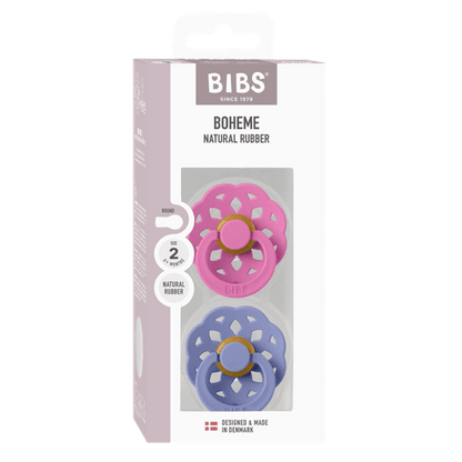 Boheme Pacifiers 2 Pack - Bubblegum/Peri