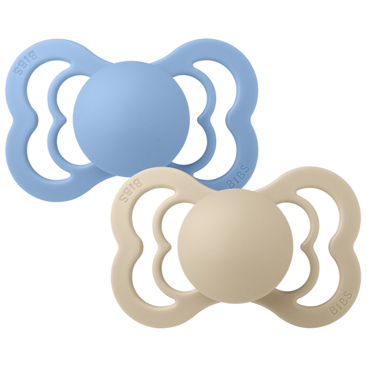 Supreme Pacifiers 2 Pack - Vanilla/Sky Blue