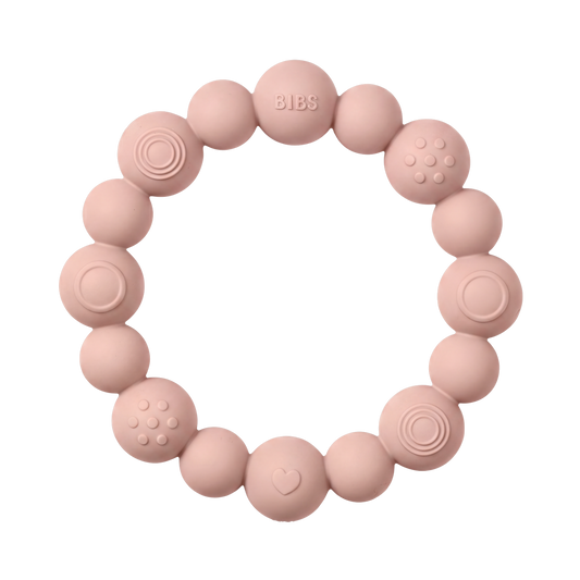 Beißring mit Perlen – Blush