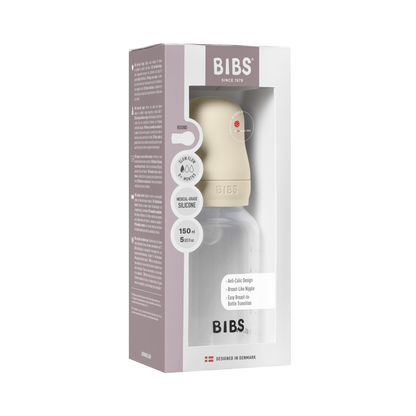 BPA-frit PP-flaskesæt til baby 150 ml Silikone - Ivory