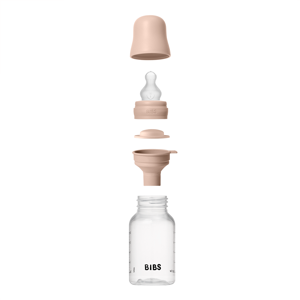 Baby Bottle Complete Set 150ml Silicone - Blush