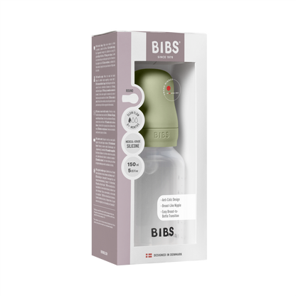 BPA-frit PP-flaskesæt til baby 150 ml Silikone - Sage