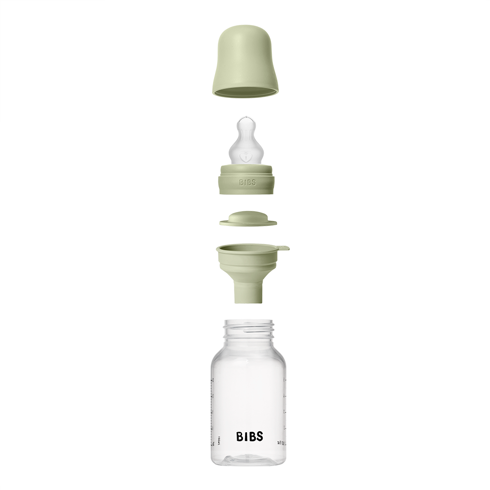 Baby Bottle Complete Set 150ml Silicone - Sage