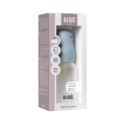 Zestaw butelek dla niemowląt z bezpiecznego dla BPA polipropylenu PP, 150 ml, lateks - Baby Blue