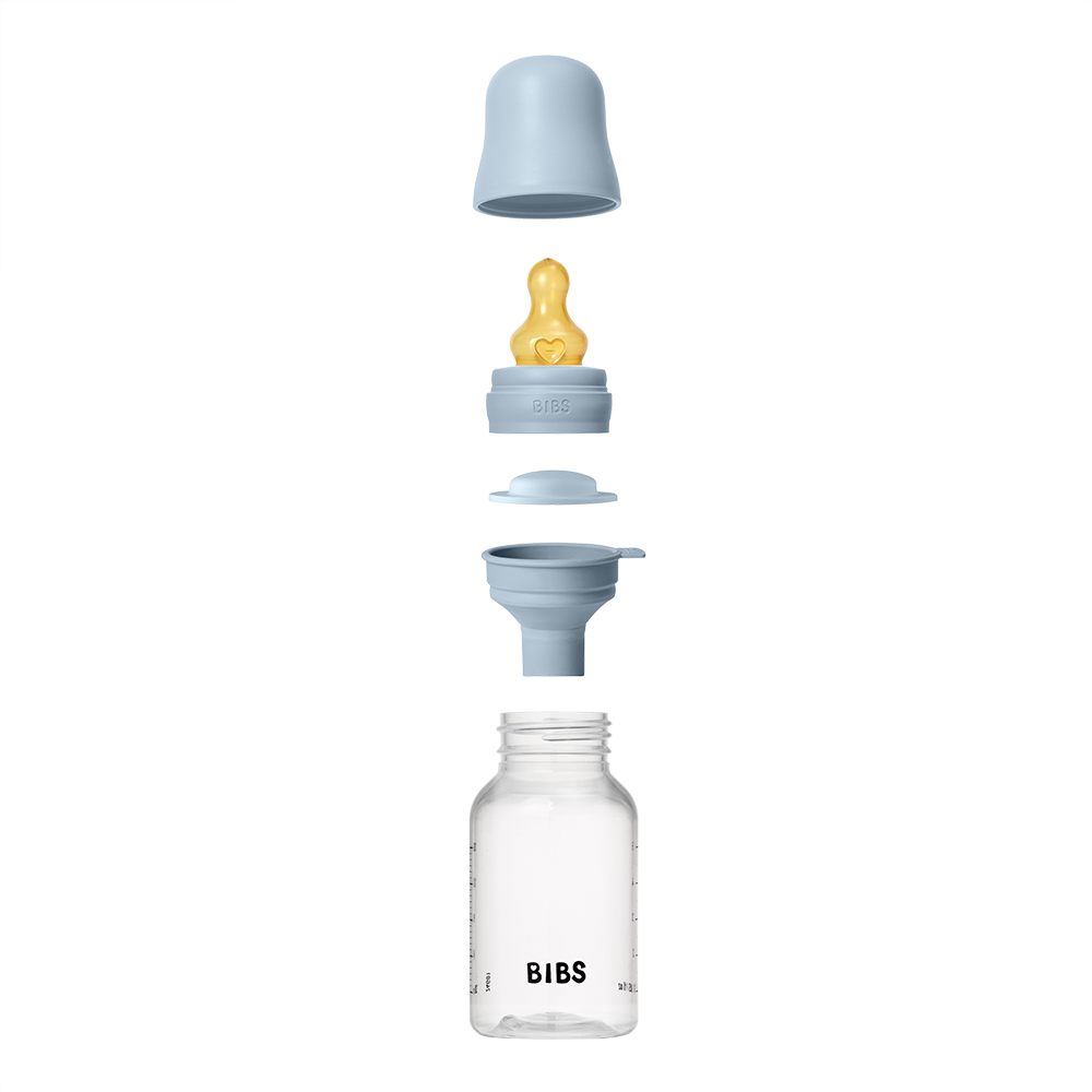 Baby Bottle Complete Set 150ml Latex - Baby Blue
