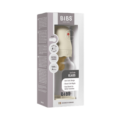 Baby Glass Bottle Boheme Set 120ml Latex - Ivory