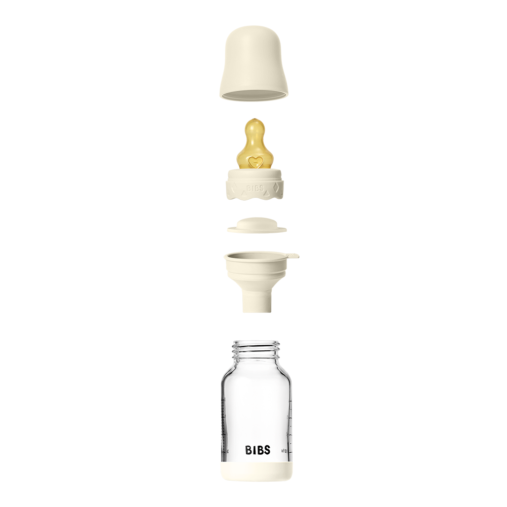 Baby Glass Bottle Boheme Set 120ml Latex - Ivory