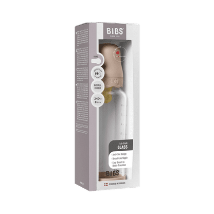 Baby Glass Bottle Boheme Set 240ml Latex - Blush