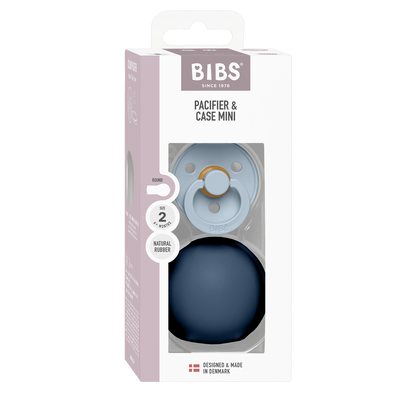 Colour-sut og sutteetui Mini - Baby Blue/Steel Blue