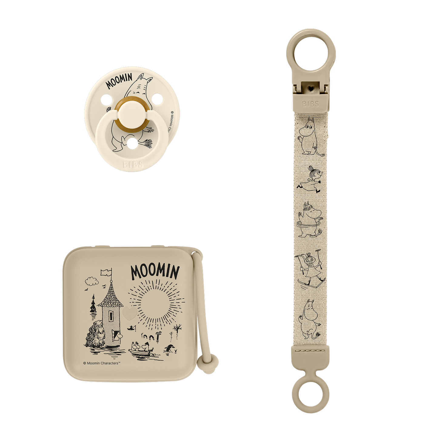 BIBS x Moomin Zestaw prezentowy Soothe & Go - Vanilla