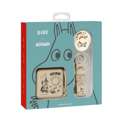 BIBS x Moomin Zestaw prezentowy Soothe & Go - Vanilla