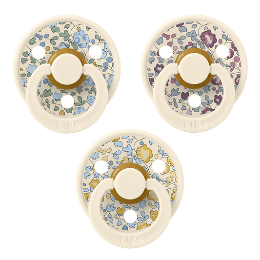 BIBS x LIBERTY New Baby Try-It Collection 3 Pack Eloise - Ivory - BIBS