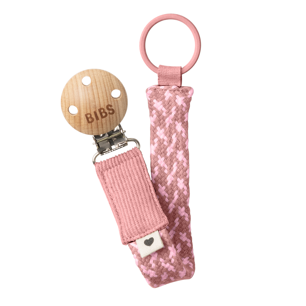 Schnullerclip – Dusty Pink/Baby Pink